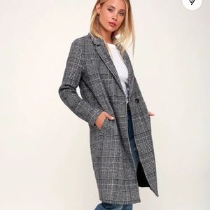 NEW Lulus Plaid Women’s Jacket Size Sm